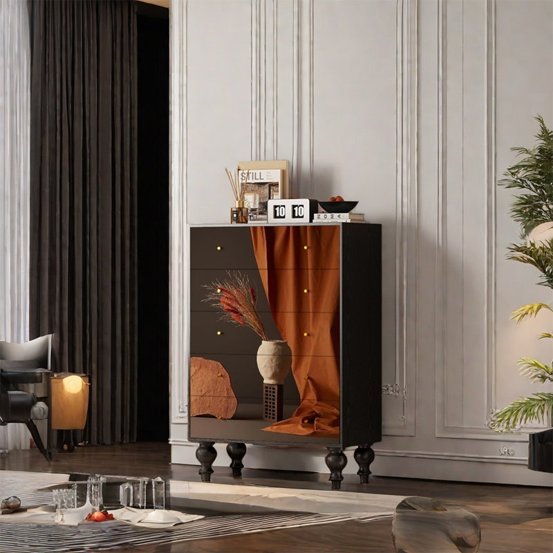Armoire de rangement spacieuse avec cadre en noyer