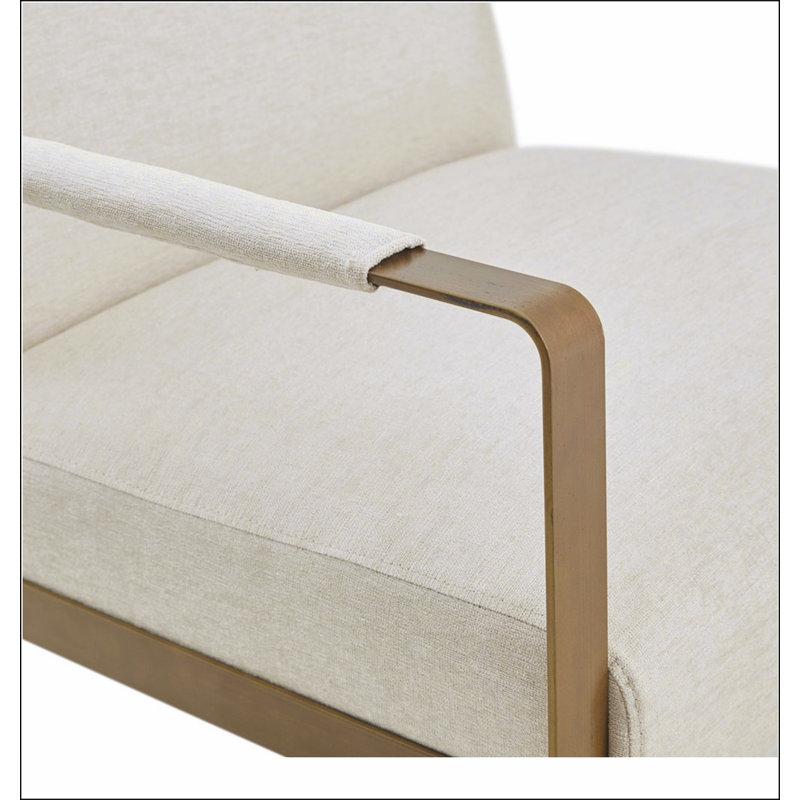 Fauteuil en polyester crème