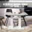 Extendable Dining Table With Marble Effect WILD MINI Small Extending Table 100-140 For 4 Seater-1159875197