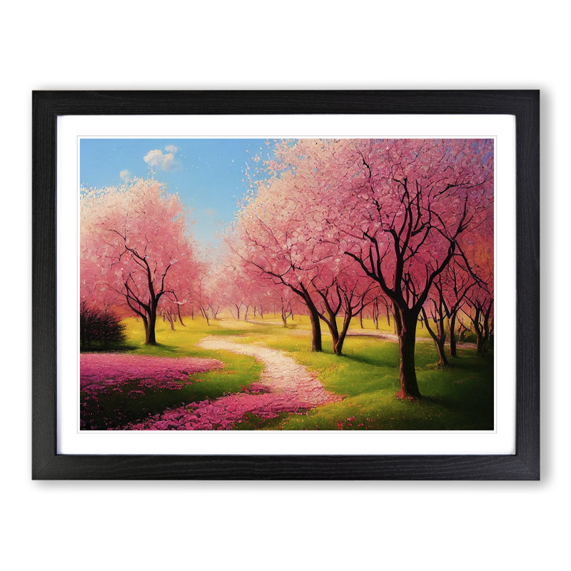 Spring Forest Landscape Vol.2 - Framed Print, Black Framed, 46cm H x 64cm W x 2cm D