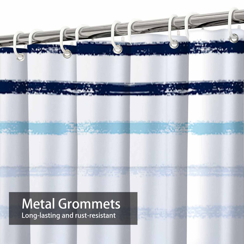 Rideau de douche Summer Sailor Stripes, L 72 po x l 78 po