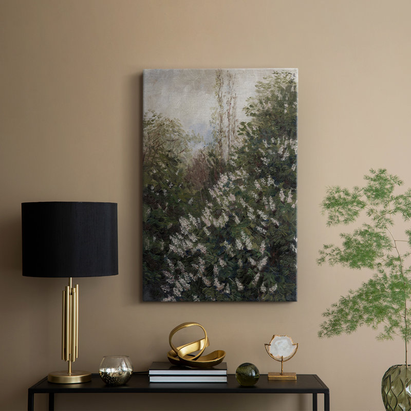 Motif floral rétro CCLxxxviii - galerie Cavas, H 18 po x l 12 po