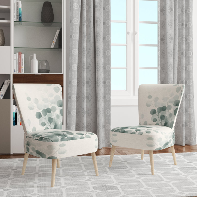 Chaise rembourrée Leaves - Minimal Leaves Beauty, Side Chair Armless
