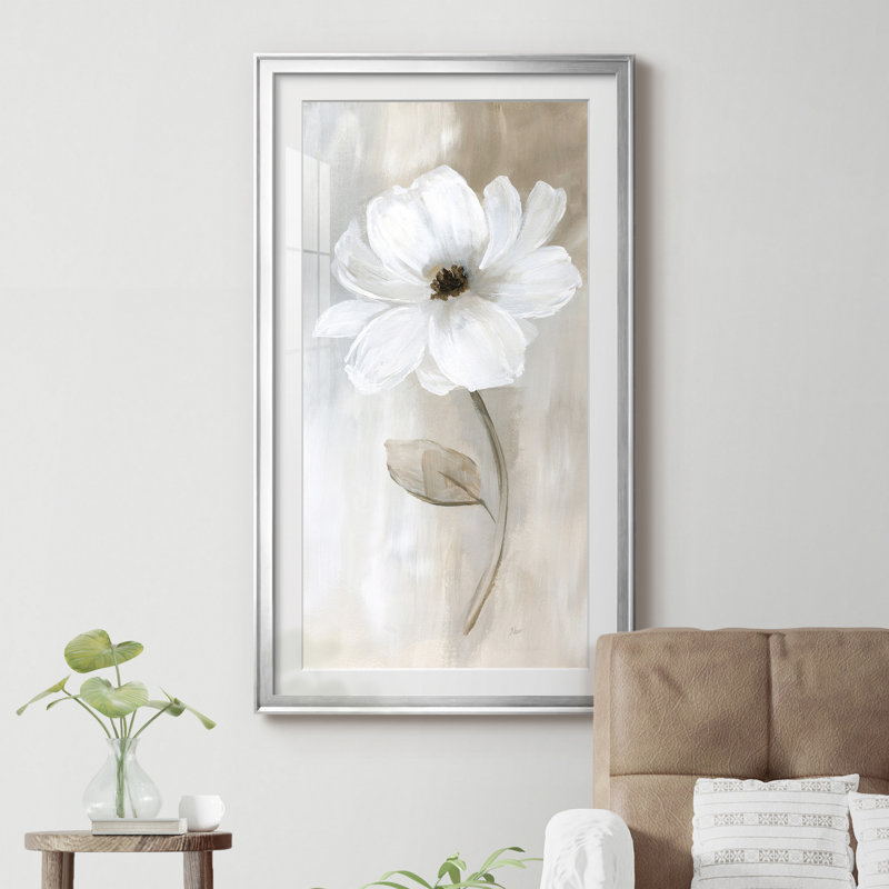 " Sheer Elegance II " Painting Print, Silver, 14.5" H x 26.5" W