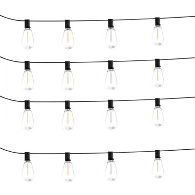 Guirlande de 50 lumières DEL d'extérieur imperméables de 15 pi S14 incandescentes