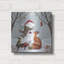  «Snowy Forest Friends» par Elle Media Group SA, art mural en métal, 12 po x 12 po-601986574