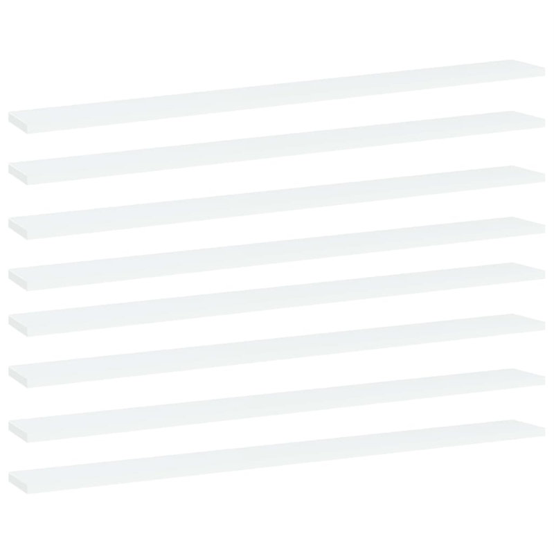 Tablettes pour bibliothèque 8 pièces en bois d'ingénierie, (8 tablettes) H 0,6 po x l 31,5 po x P 19,7 po, Chêne