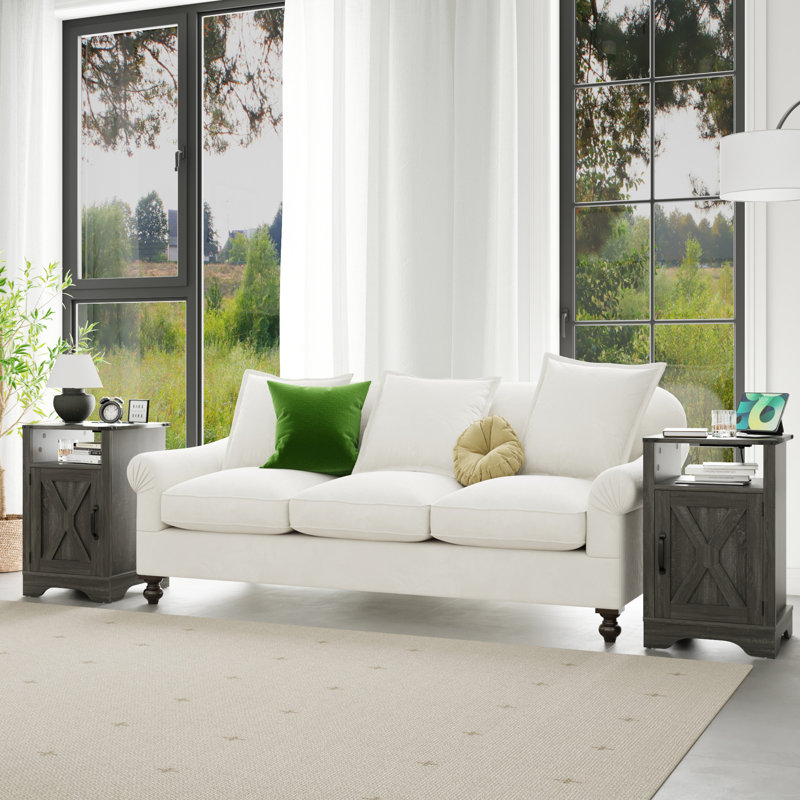 Table de chevet Farmhouse, Gris foncé