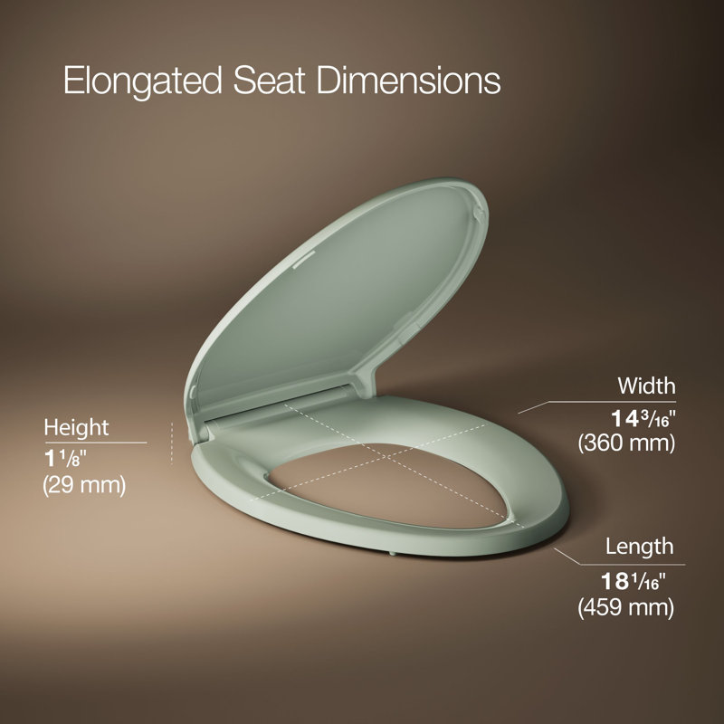 Glenbury Elongated Toilet Seat, Ready Latch, Aspen Green