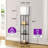 62.2'' H 3 Tier Square Shelf LED Floor Lamp With Zipper Switch-615087191