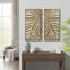 Ensemble de 2 panneaux décoratifs muraux en bois, motif de palmier, 40,6 cm x 81,3 cm, art botanique pour salon