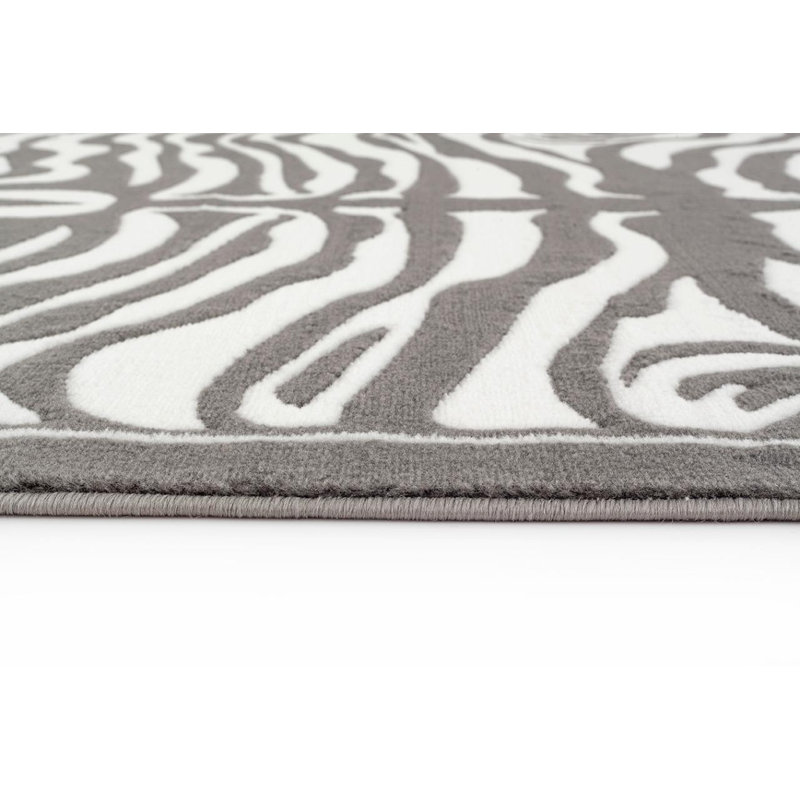 Tapis d'intérieur / extérieur gris Baller, 8 pi x 10 pi
