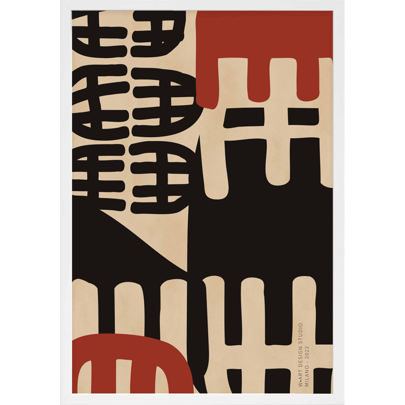Bohemian Primitive 1 Print by Romina Gadler, White Framed Paper, 25" H x 17.5" W x 1.25" D