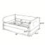 Canapé-lit convertible polyvalent 3-en-1 avec couchette coulissante et poches de rangement latérales Gingham-128965065-128965061
