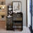 29.2" Small Size Left Bedside Cabinet Vanity Table + Cushioned Stool, Large Sliding, Touch Control, Tri-Color Switching, Brightness Adjust LED Mirror, High Capacity Storage, Suitable For Small Space-905483653