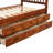 Herminio Solid Pinewood Twin Bed Frame with Drawers and Slat Support Storage Bed-378988656