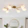 6 - Light Elliptical Opal Glass Globe Linear Semi Flush Mount