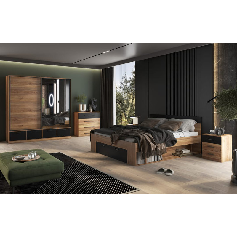 Blaikley 46cm W Manufactured Wood Bedside Table