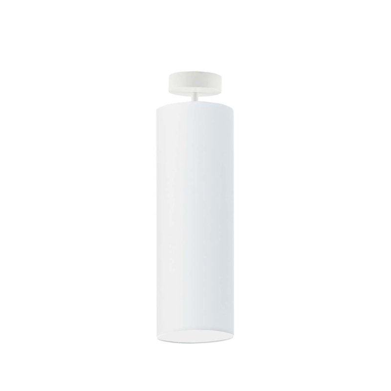Audreanna Fabric Semi Flush Mount, White, White