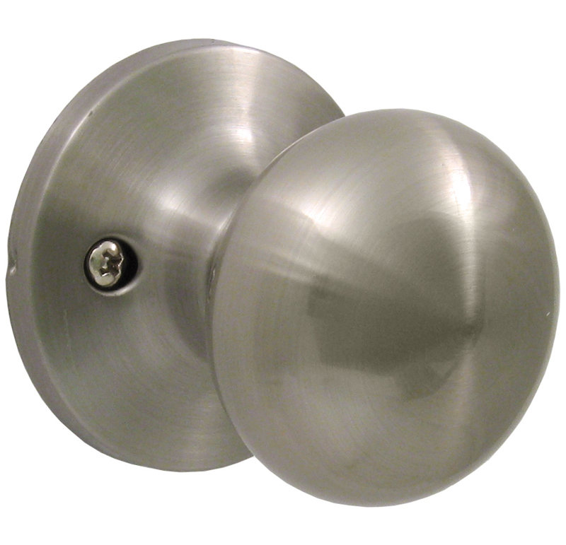 Poignée de porte factice simple Highland, Nickel satiné