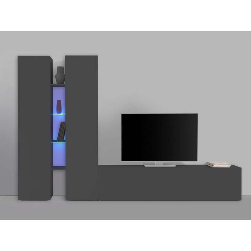 Maruska Unfinished Floating Entertainment Centre for TVs up to 70", Grey Anthracite