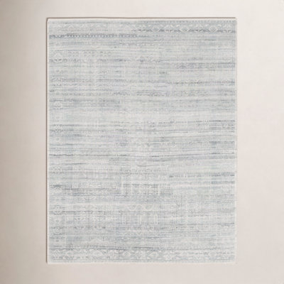Indrakumar Teal Gray Hand-Knotted Rug