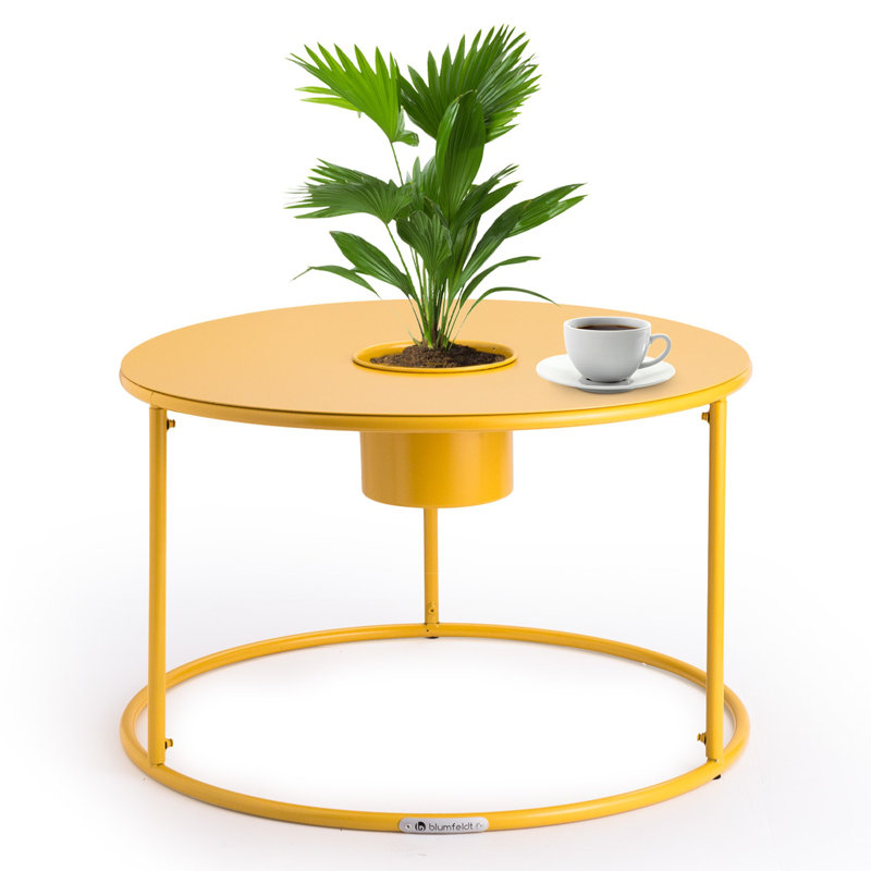 Irvine Floor Shelf Coffee Table, Yellow