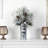 Flocked Greenery and Pinecone Christmas Arrangement with Plaid Bow