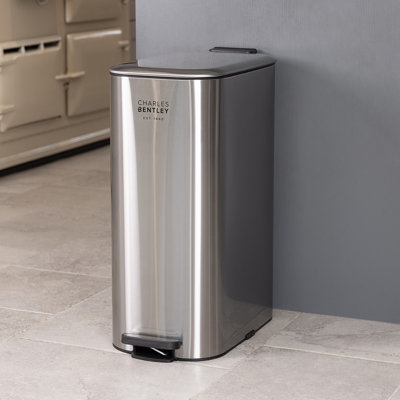 30l Slimline Kitchen Pedal Bin Ss