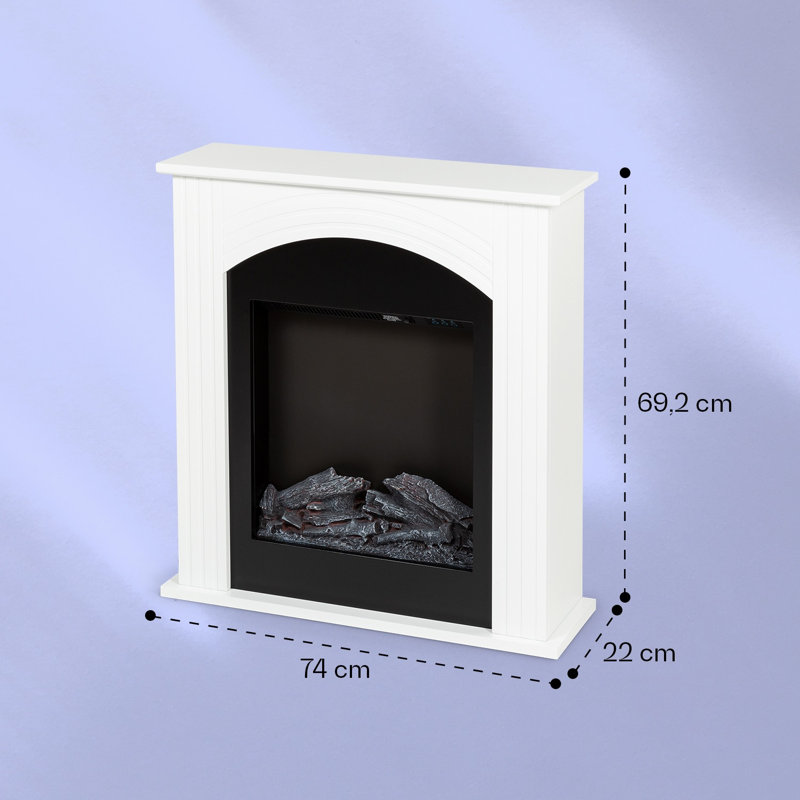 Klarstein 74cm W Electric Fireplace, White