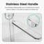 Porte de douche coulissante double semi-sans cadre H 56 po x l 72 po x H 72 po, porte de douche à dérivation, porte en verre trempé épais de 1/4 po (6 mm)