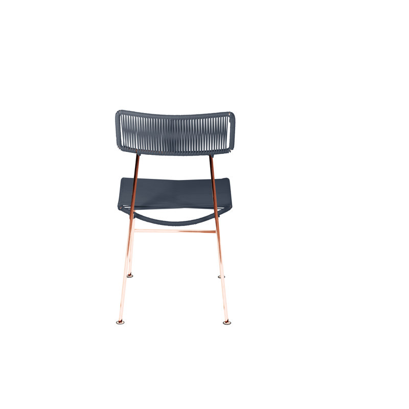 Chaise Hapi, Gris foncé / cuivre