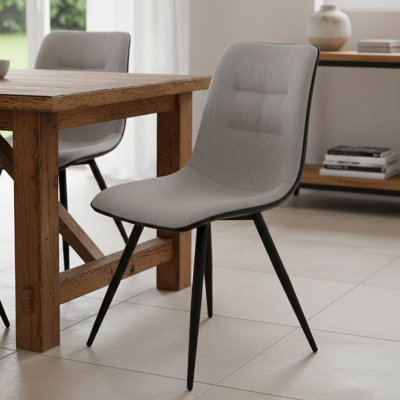Benedick Kitson Tufted Side Chair in Grey