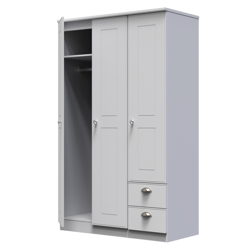 Conners Manufactured Wood Wardrobe, Grey Matt