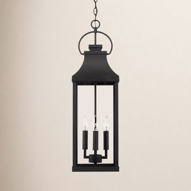 Caden 4 - Light Outdoor Hanging Lantern, Black