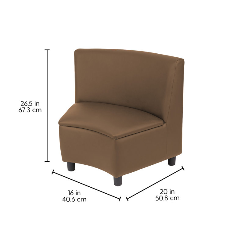 Chaises de coin modulaires Kid Comfort, ensemble de 2, chocolat, Chocolat