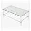 Table basse ultramoderne en verre trempé et en acrylique avec un design durable et une surface spacieuse pour une présentation élégante