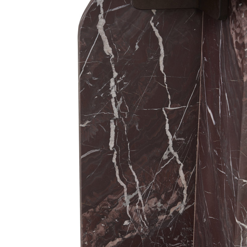 Reilly Marble End Table, Merlot