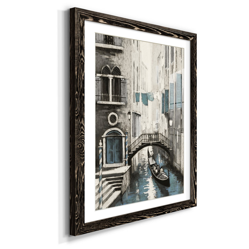 Venise I - reproduction d'art, Black Framed Paper, H 31,5 po x l 23,5 po x P 1,5 po, Blanc