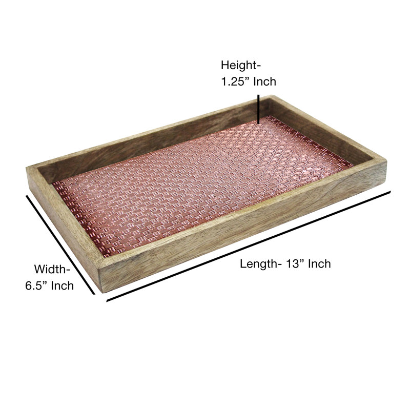 Solid Wood Tray, Copper