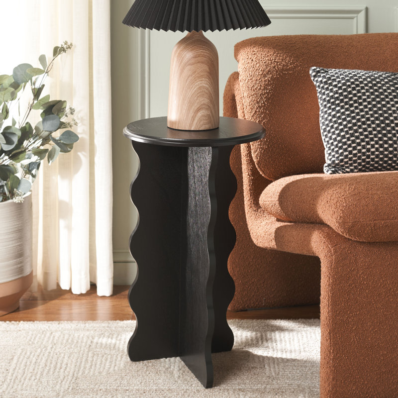Table d'appoint Michelo Wavy, Noir, noir, noir, noir