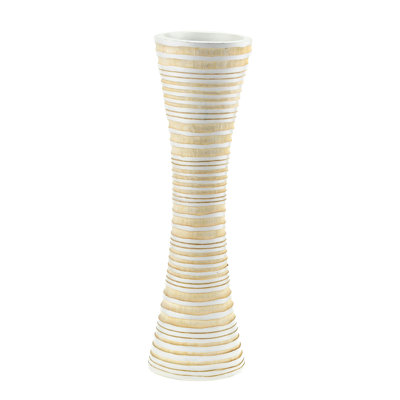 Vase de table en bois blanc Akinyemi