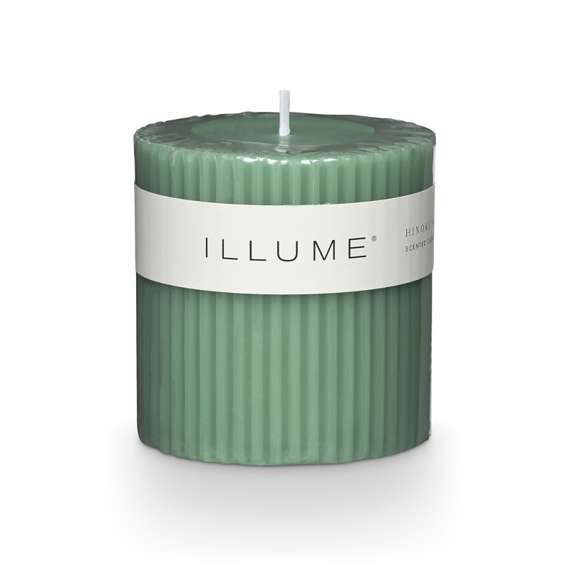 Beautifully Done Pillar Candle, Small, Hinoki Sage