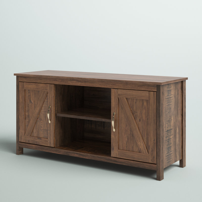 Abou Unfinished TV Stand for TVs up to 43", Vintage Brown