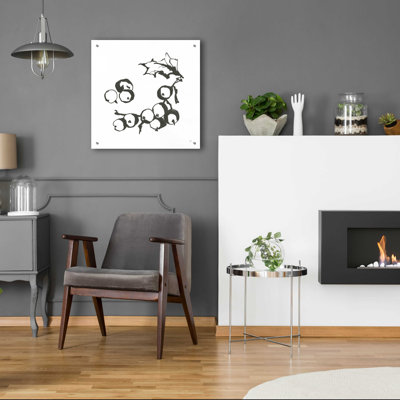 «Grapes II BW» par Chris Paschke, art mural en verre acrylique