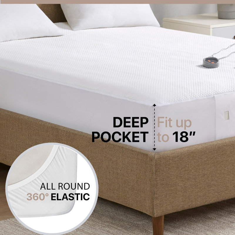 All Season Heated Mattress Pad, Queen