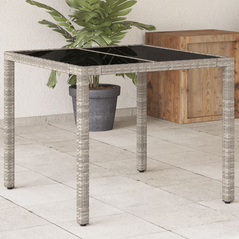 Ajara Square Outdoor Dining Table , 90cm cm W 90cm cm D, Light Grey