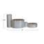 Stoneware Serveware With Vase And Candle Holder With Reactive Glaze