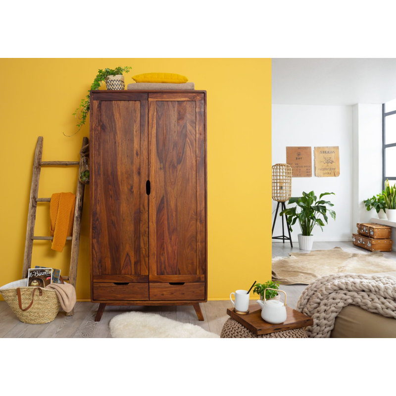 Malmö 2 2 Door Solid Wood Wardrobe