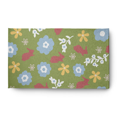 Chenille Floral Indoor Rug